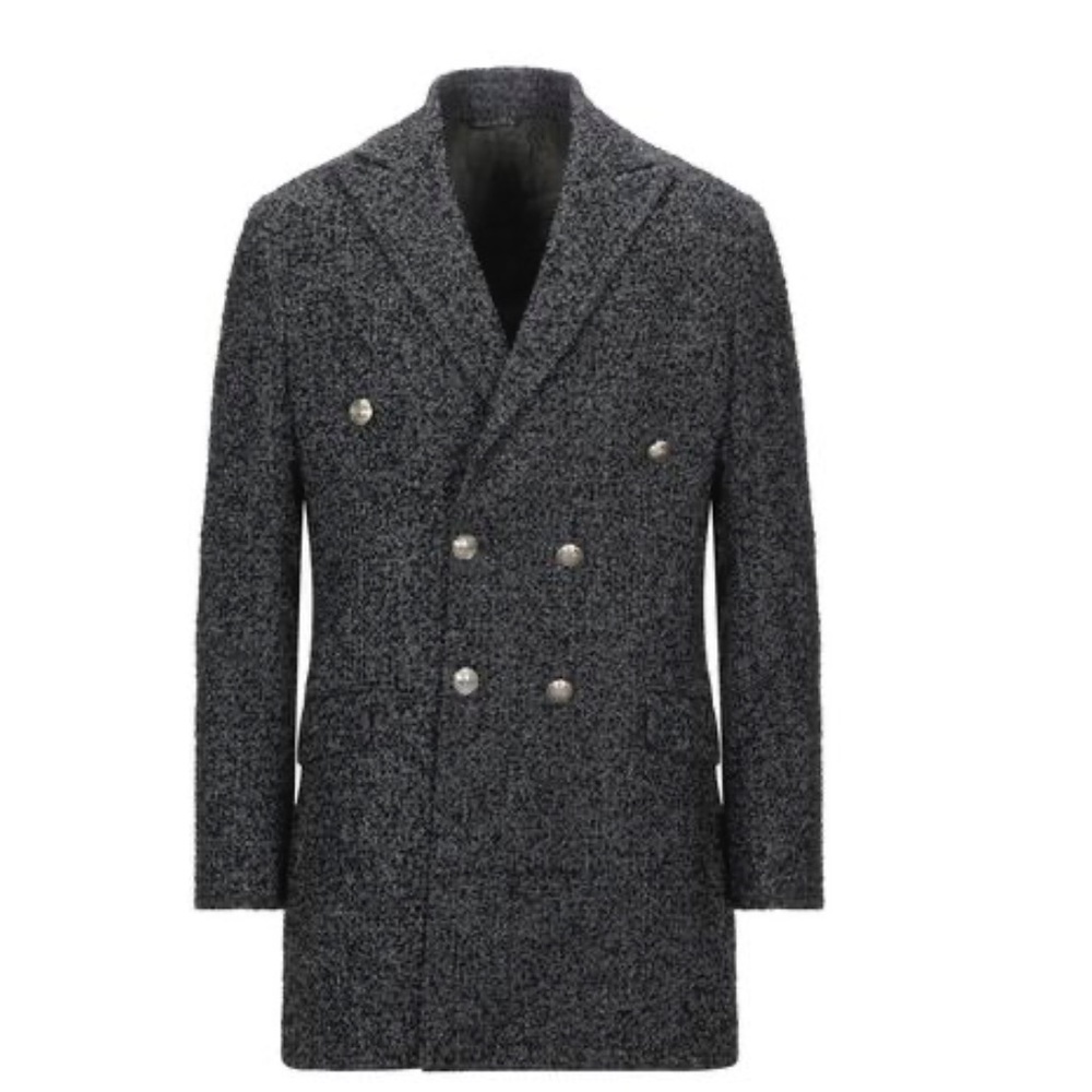 Adriano Langella full-length wool trench jacket brawn Size S Made in Itali